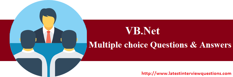 multiple choice questions on vb.net